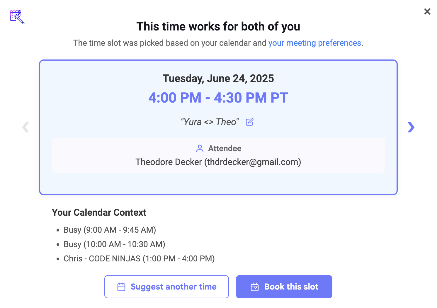 Alphie Smart Scheduling Interface